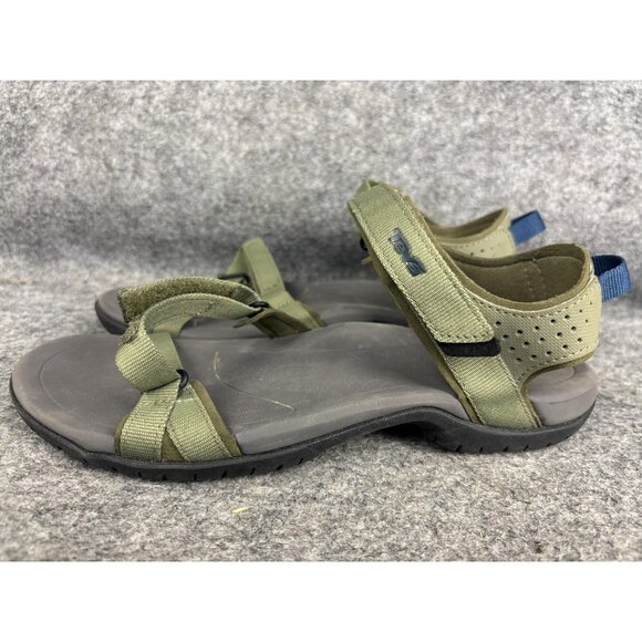 Teva Thong Sandals Mens Size 9 Green Adjustable Strap Hiking Shoes Outdoors - Picture 1 of 8